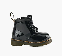 DR. MARTENS | BOTTE 1460 VERNI LAMPER NOIR BÉBÉ & BAMBIN FILLE