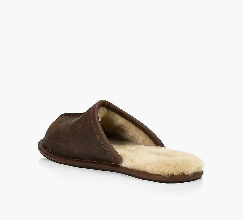 UGG | SCUFF CUIR BRUN HOMMES