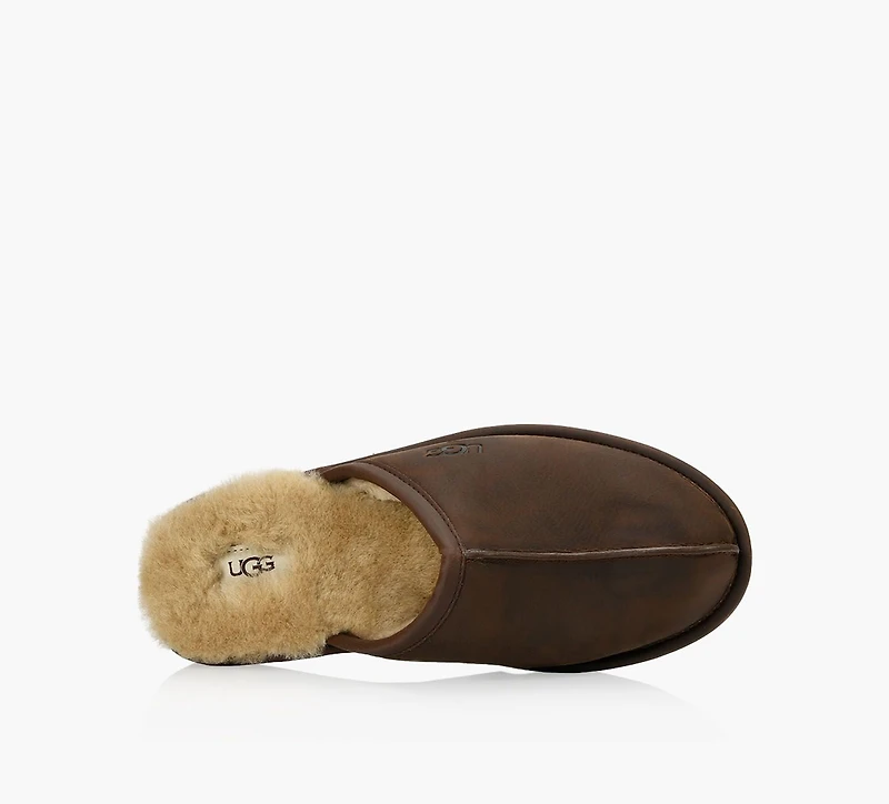 UGG | SCUFF CUIR BRUN HOMMES