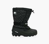 SOREL | FLURRY™ BOTTES À IMPRIMÉS NOIR GRAND ENFANT FILLE