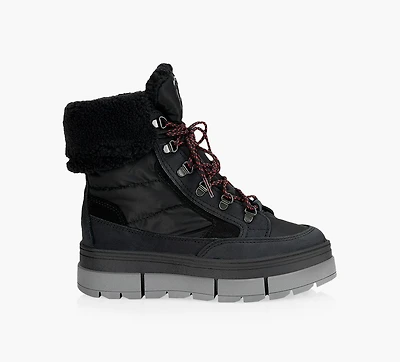PAJAR | BOTTE À LACER AVEC CRAMPONS ANTI-GLACE HENTA NOIR FEMMES
