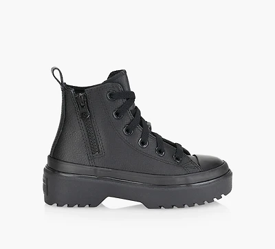 CONVERSE | CHUCK TAYLOR ALL STAR LUGGED LIFT FOUNDATINAL LEAT NOIR GRAND ENFANT FILLE