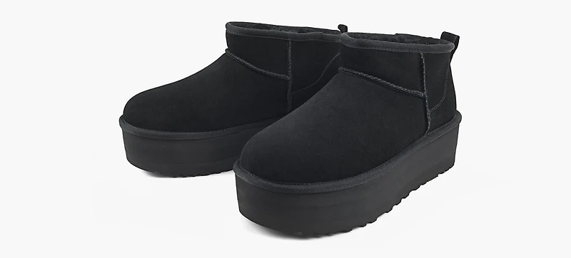 UGG | CLASSIC ULTRA MINI À PLATEFORME NOIR FEMMES