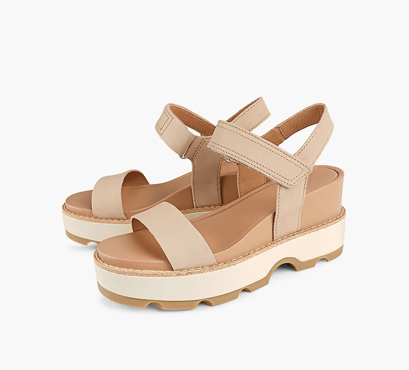 SOREL | JOANIE IV SANDALE COMPENSÉES À BRIDE EN Y BEIGE FEMMES