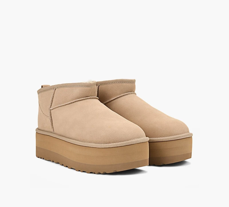UGG | CLASSIC ULTRA MINI À PLATEFORME BEIGE FEMMES
