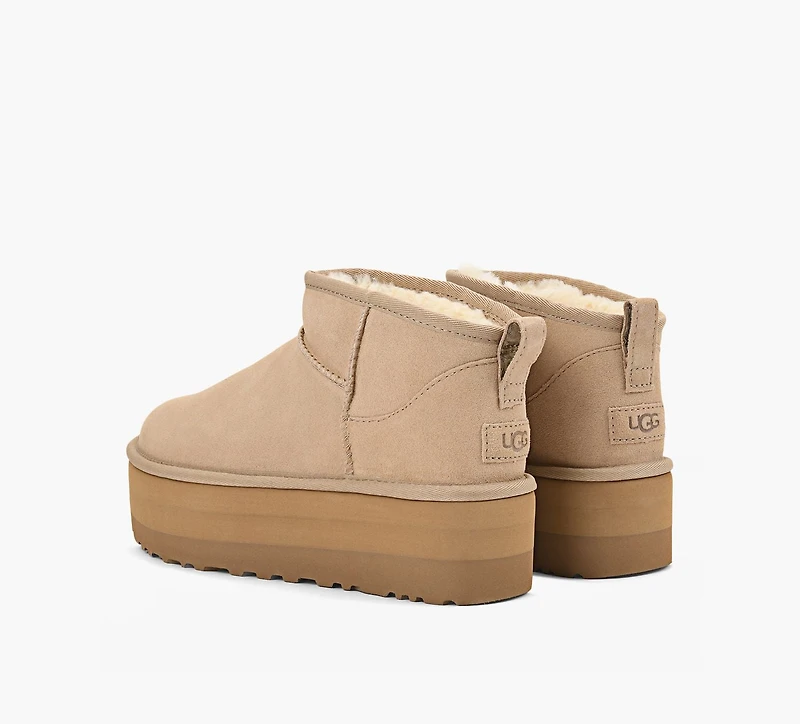 UGG | CLASSIC ULTRA MINI À PLATEFORME BEIGE FEMMES