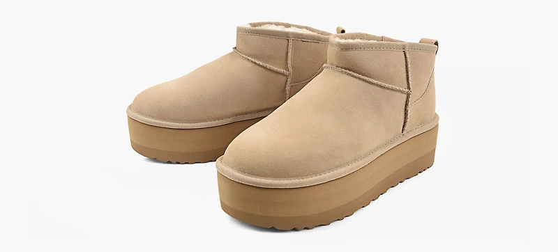 UGG | CLASSIC ULTRA MINI À PLATEFORME BEIGE FEMMES