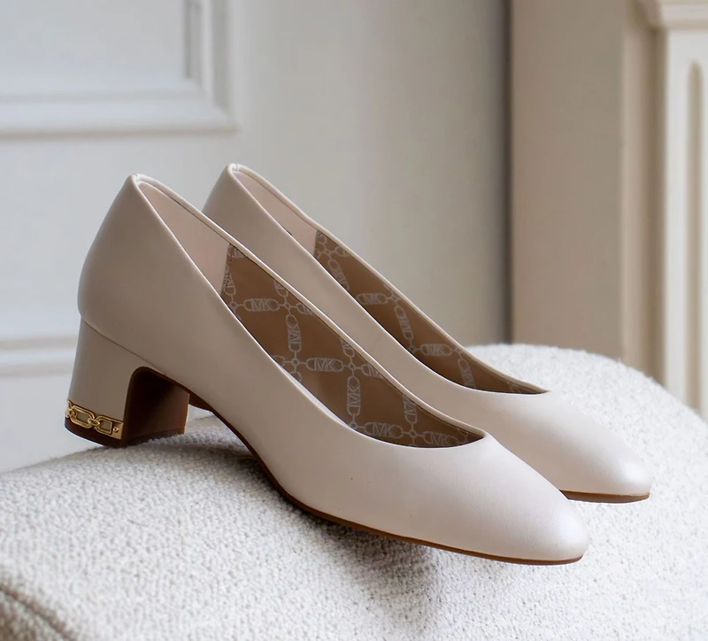 MICHAEL KORS | ESCARPIN MI-HAUT JUNE FLEX TAUPE FEMMES