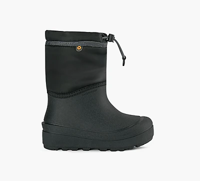 BOGS | BOTTE COQUILLE DE NEIGE SOLIDE NOIR GRAND ENFANT UNISEXE