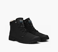 PALLADIUM | BOTTE SP20 CUFF CUIR IMPERMÉABLE À DOUBLURE CHAUDE NOIR HOMMES