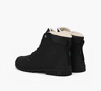 PALLADIUM | BOTTE SP20 CUFF CUIR IMPERMÉABLE À DOUBLURE CHAUDE NOIR HOMMES
