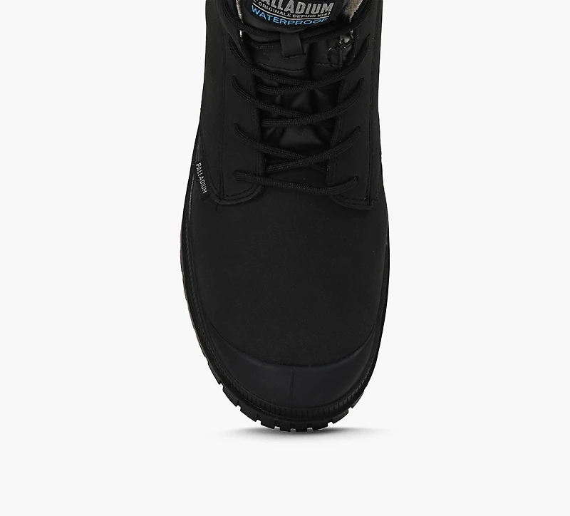 PALLADIUM | BOTTE SP20 CUFF CUIR IMPERMÉABLE À DOUBLURE CHAUDE NOIR HOMMES