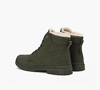 PALLADIUM | BOTTE SP20 CUFF CUIR IMPERMÉABLE À DOUBLURE CHAUDE KHAKI HOMMES