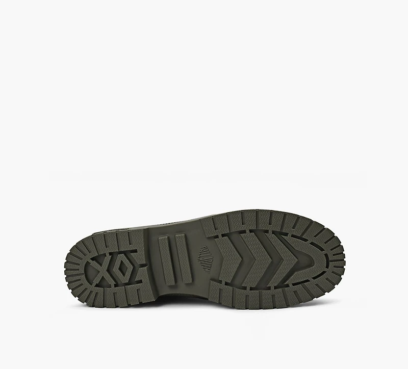 PALLADIUM | BOTTE SP20 CUFF CUIR IMPERMÉABLE À DOUBLURE CHAUDE KHAKI HOMMES