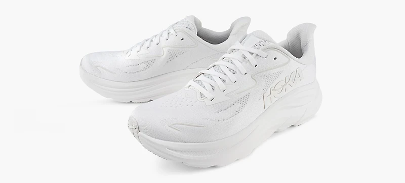 HOKA | CLIFTON 10 BLANC HOMMES