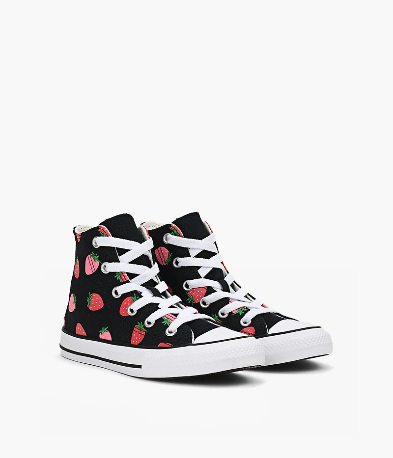 CONVERSE | CHUCK TAYLOR ALL STAR FRAISES NOIR GRAND ENFANT FILLE