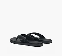 UGG | TONG EN CUIR SEASIDE NOIR HOMMES