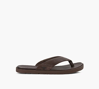 UGG | TONG EN CUIR SEASIDE BRUN HOMMES