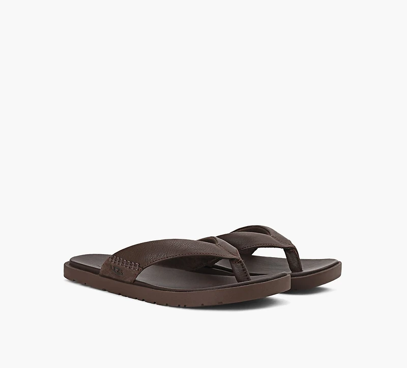 UGG | TONG EN CUIR SEASIDE BRUN HOMMES
