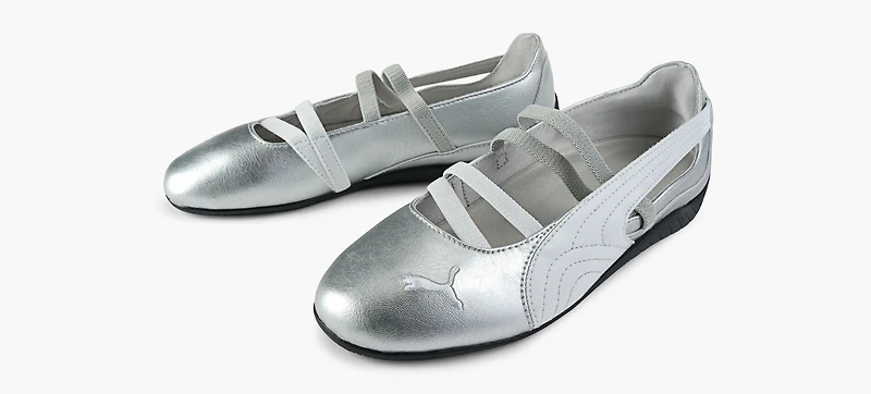 PUMA | BALLERINE SPEEDCAT MÉTALLIQUE ARGENT FEMMES