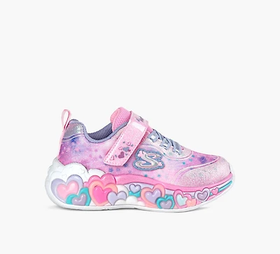 SKECHERS | BASKETS ETERNAL HEART LIGHTS ROSE PALE PETIT ENFANT FILLE