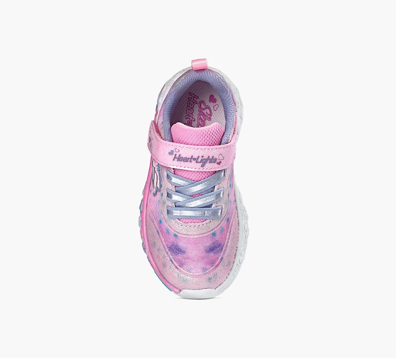 SKECHERS | BASKETS ETERNAL HEART LIGHTS ROSE PALE PETIT ENFANT FILLE