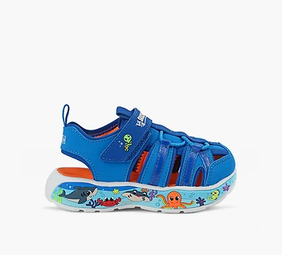 SKECHERS | SANDALES PLAY SCENE SPLASH BLEU PETIT ENFANT GARCON