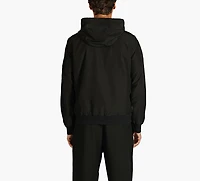 MOOSE KNUCKLES | MANTEAU MIX CUIR RUFUS NOIR HOMMES