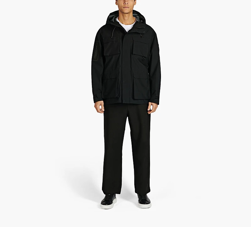 MOOSE KNUCKLES | MANTEAU IMPERMÉABLE MANSFIELD NOIR HOMMES