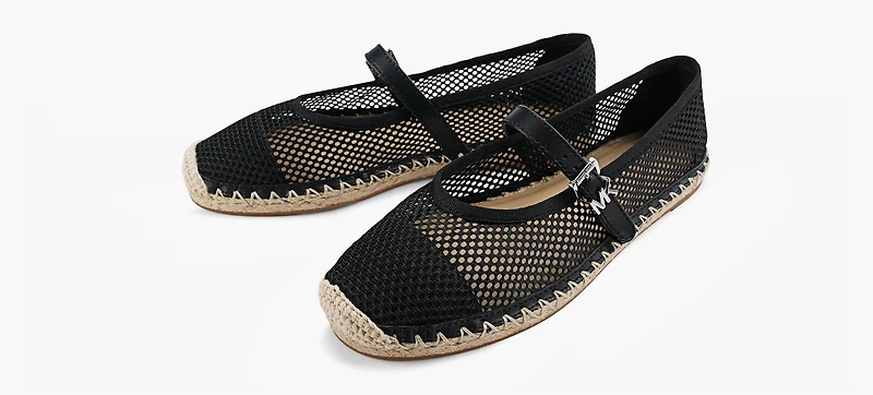 MICHAEL KORS | ESPADRILLE BALLERINE LYNN NOIR FEMMES
