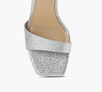 MICHAEL KORS | SANDALE À TALON JAIDA ARGENT FEMMES