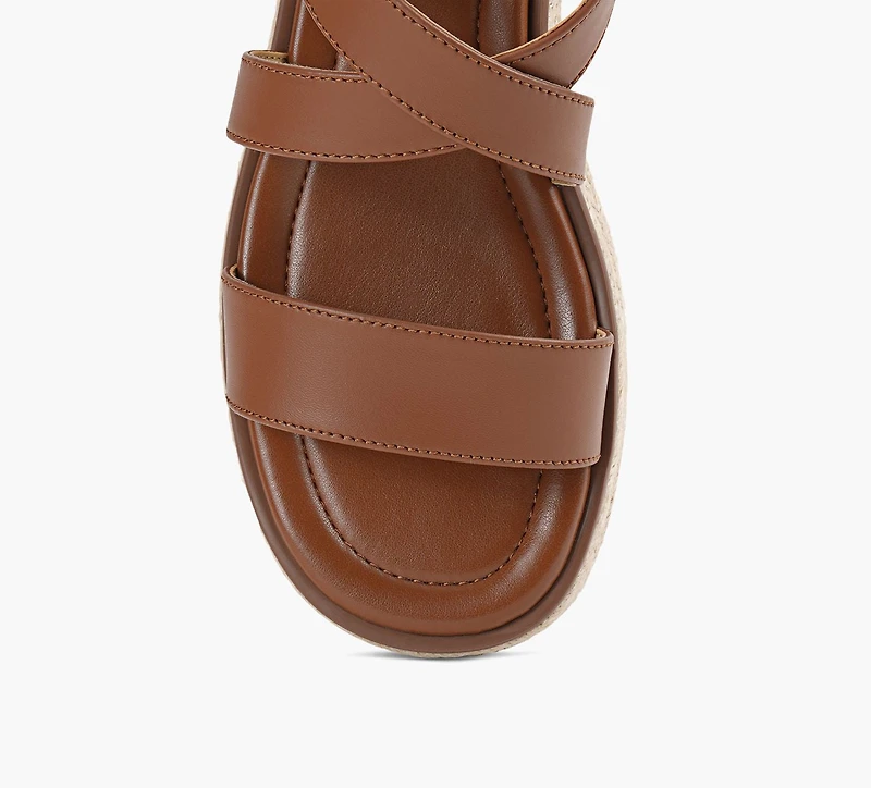 MICHAEL KORS | SANDALE ESPADRILLE LYNN TAN FEMMES