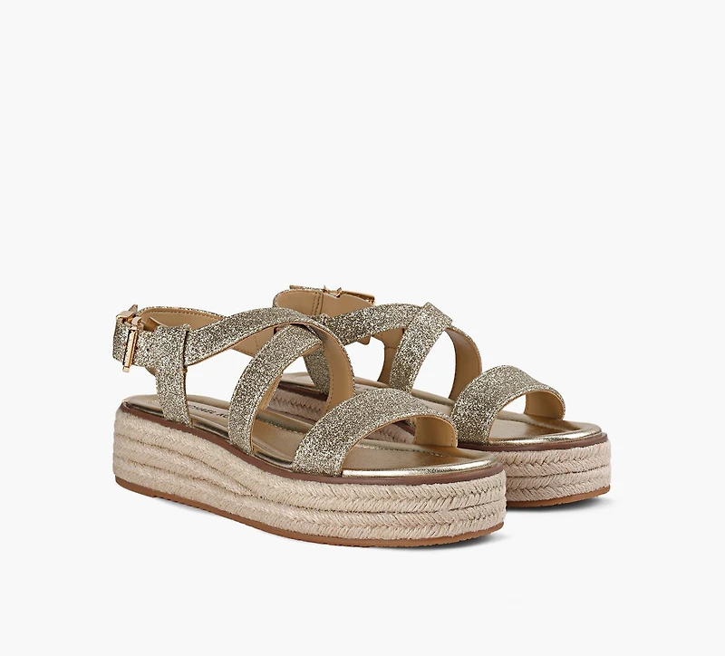 MICHAEL KORS | SANDALE ESPADRILLE LYNN OR FEMMES