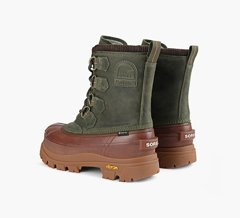SOREL | BOTTE X BARBOUR CARIBOU HORIZON GTX KHAKI FEMMES