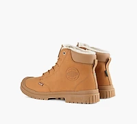 PALLADIUM | BOTTE SP20 CUFF CUIR IMPERMÉABLE À DOUBLURE CHAUDE TAN HOMMES