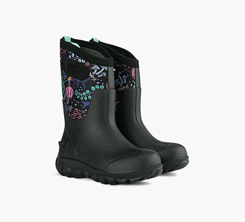 BOGS | BOTTE CLASSIC SANS COUTURE FORÊT COSMIQUE NOIR PETIT ENFANT FILLE