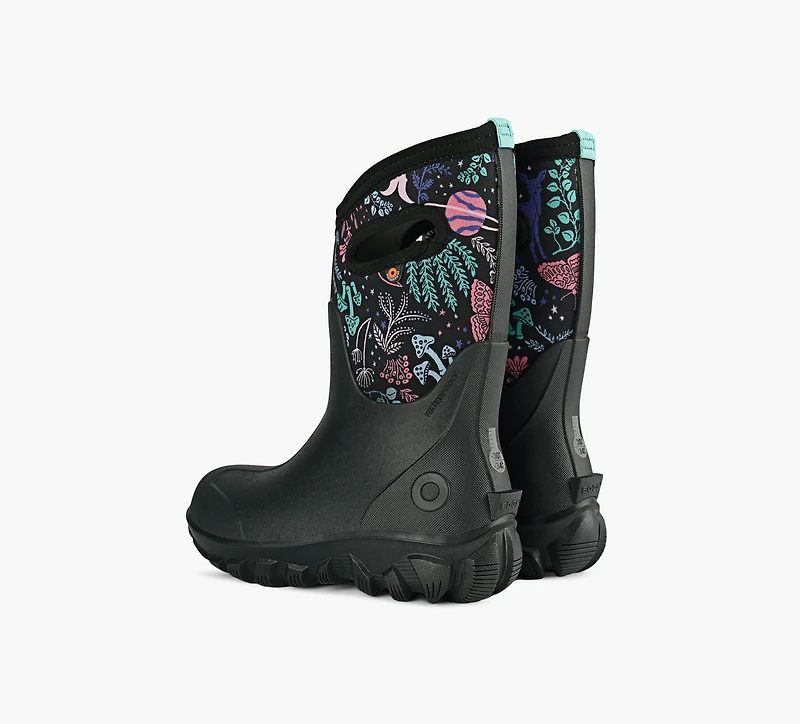 BOGS | BOTTE CLASSIC SANS COUTURE FORÊT COSMIQUE NOIR PETIT ENFANT FILLE