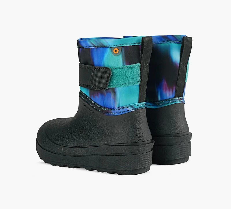 BOGS | BOTTE COQUILLE DE NEIGE BÉBÉ AURORES BORÉALES NOIR & BAMBIN UNISEXE