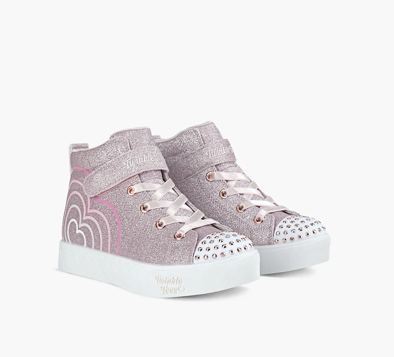 SKECHERS | BASKETS HEART STEPS ROSE DORÉ GRAND ENFANT FILLE