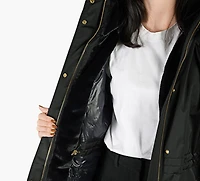 MOOSE KNUCKLES | MANTEAU GOLD SERIES SATIN 3Q  NOIR FEMMES