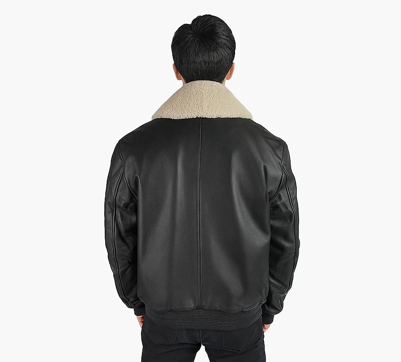 MOOSE KNUCKLES | MANTEAU AVIATOR TOBA NOIR HOMMES