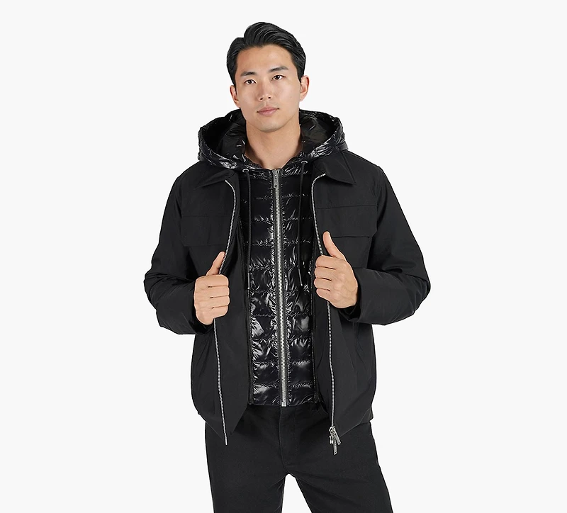 MOOSE KNUCKLES | MANTEU REVELSTOKE NOIR HOMMES