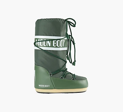 MOON BOOT | BOTTES ICON EN NYLON VERT FEMMES