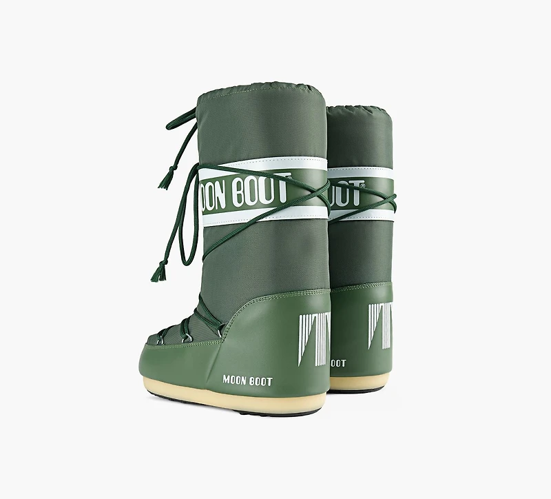 MOON BOOT | BOTTES ICON EN NYLON VERT FEMMES