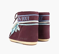 MOON BOOT | BOTTE ICON LOW EN SUÈDE BOURGOGNE FEMMES