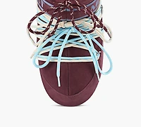 MOON BOOT | BOTTE ICON LOW EN SUÈDE BOURGOGNE FEMMES