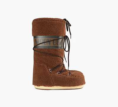 MOON BOOT | BOTTES ICON EN POLAIRE BRUN FEMMES