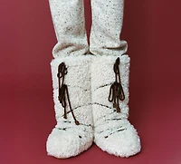 MOON BOOT | BOTTE ICON EXTRA BOUCLÉ BEIGE FEMMES