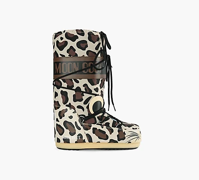 MOON BOOT | BOTTE ICON LÉOPARD TAN GRAND ENFANT FILLE