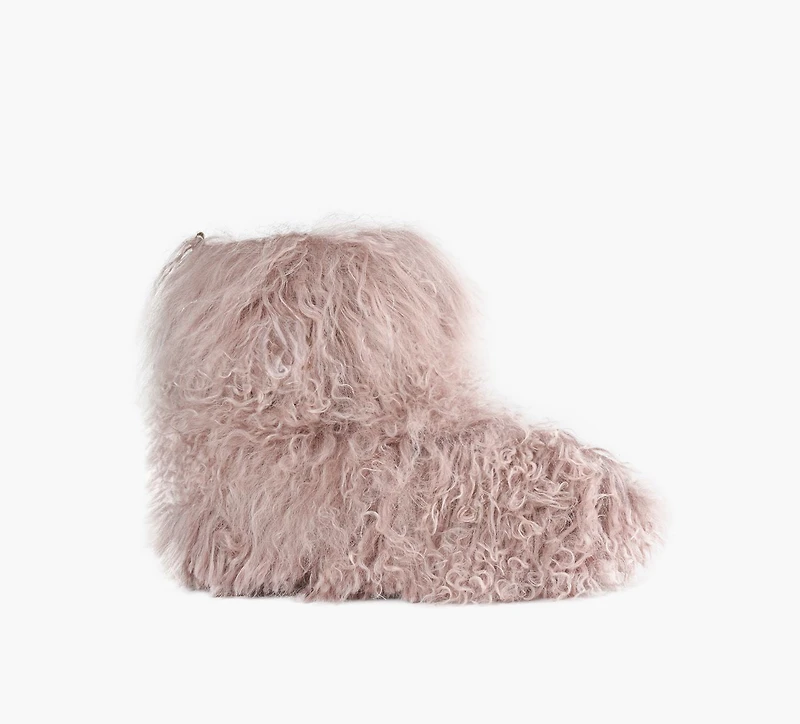 UGG | BOTTE COURTE CLASSIC FLUFF MOMMA MONGOLIAN ROSE PALE FEMMES